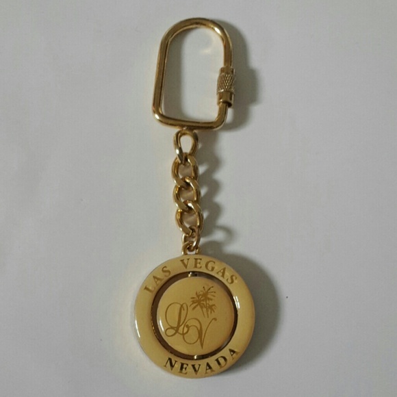 Las Vegas Nevada Enamel/ Gold Keychain - Picture 5 of 8